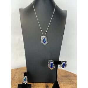 Erika Hult de Corral Ric Taxco Mexico Sterling Silver Necklace Earrings Ring